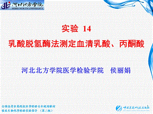 实验14 乳酸脱氢酶法测定血清乳酸、丙酮酸.ppt