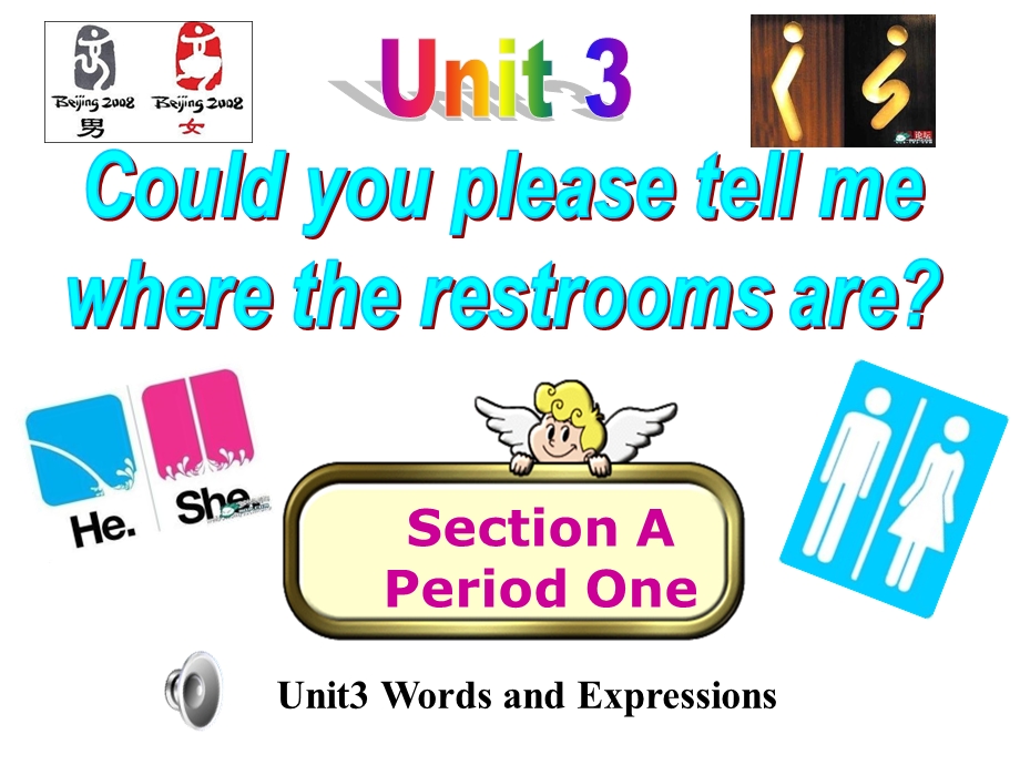 人教版九级英语课件Unit 3 Could you please tell me where the restrooms are？Section A.ppt_第1页