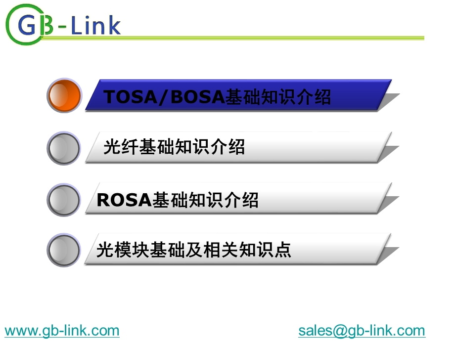 SFP,TOSA,BOSA,光纤,Rosa,光模GBLink光通信模块基础培训.ppt_第2页