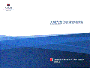 戴德梁行83万平米无锡九龙仓项目营销报告.ppt