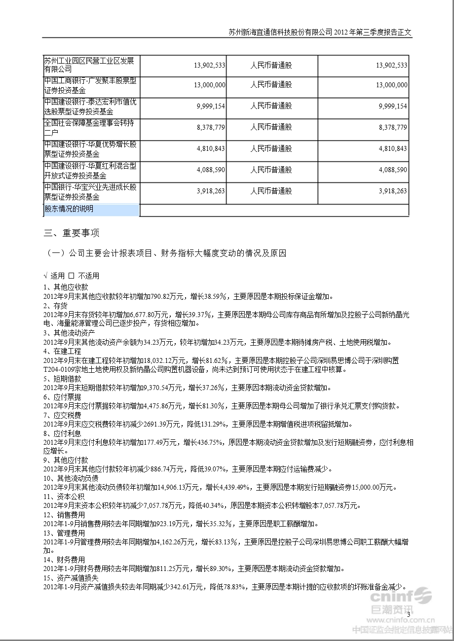 新 海 宜：第三季度报告正文.ppt_第3页