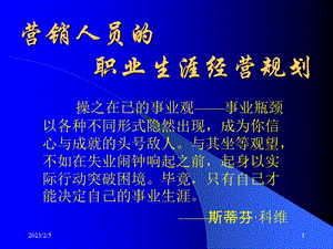 营销人员的职业生涯经营规划.ppt