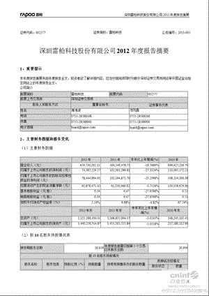 雷柏科技：报告摘要.ppt