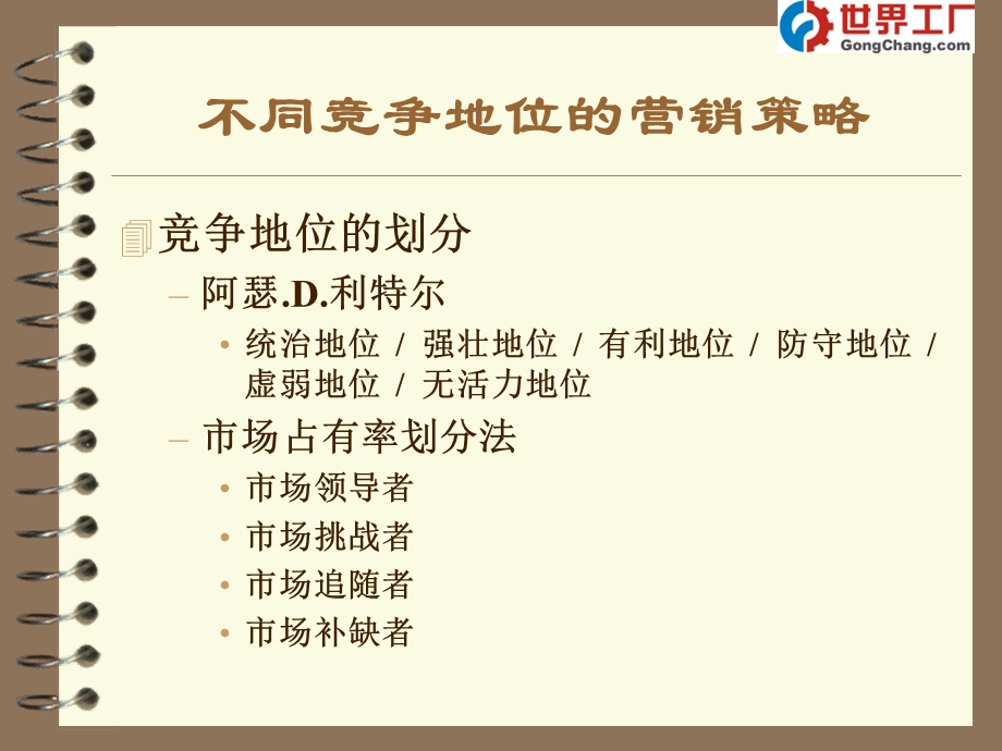 不同竞争地位的营销策略.ppt_第1页