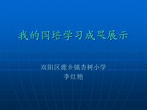 我的国培学习成果展示.ppt