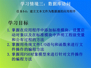 电脑学习 数据库访问& 应用程序发布.ppt