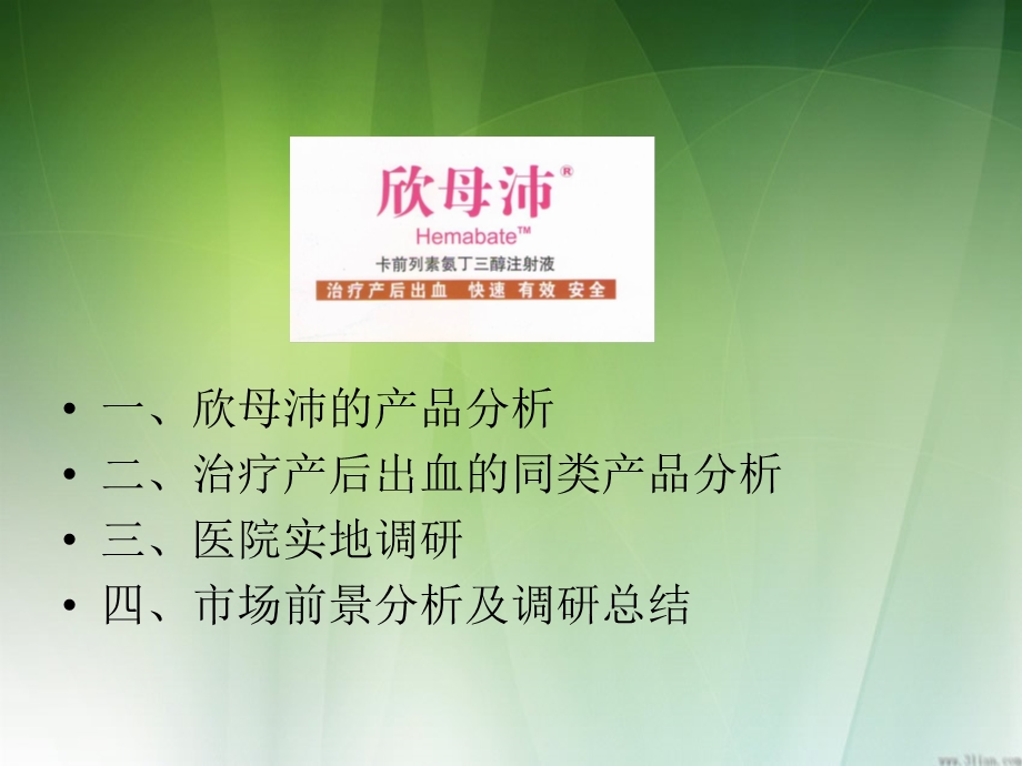 欣母沛的市场调研报告.ppt_第2页