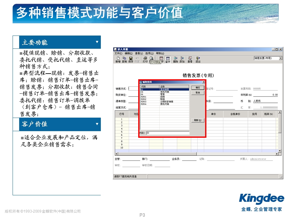 金蝶K3WISEV12‘1销售管理功能解决方案(售前类).ppt_第3页
