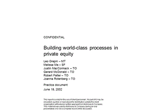 [管理学]Mckinsey Private Equity Practice Document.ppt