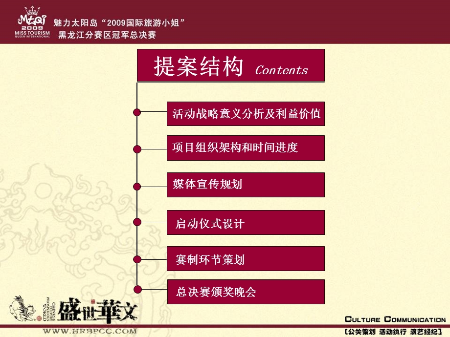 “国际旅游小姐”黑龙江分赛区模特选秀大赛策划方案.ppt_第2页