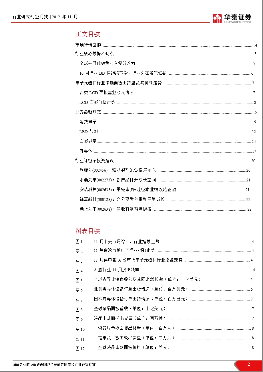 电子元器件行业11月月报：景气低迷维持行业“中性”评级1130.ppt_第2页