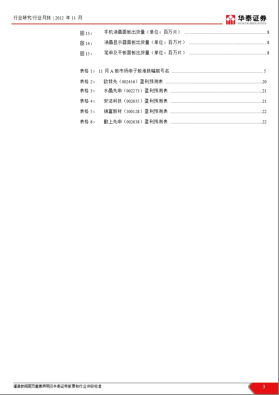 电子元器件行业11月月报：景气低迷维持行业“中性”评级1130.ppt_第3页