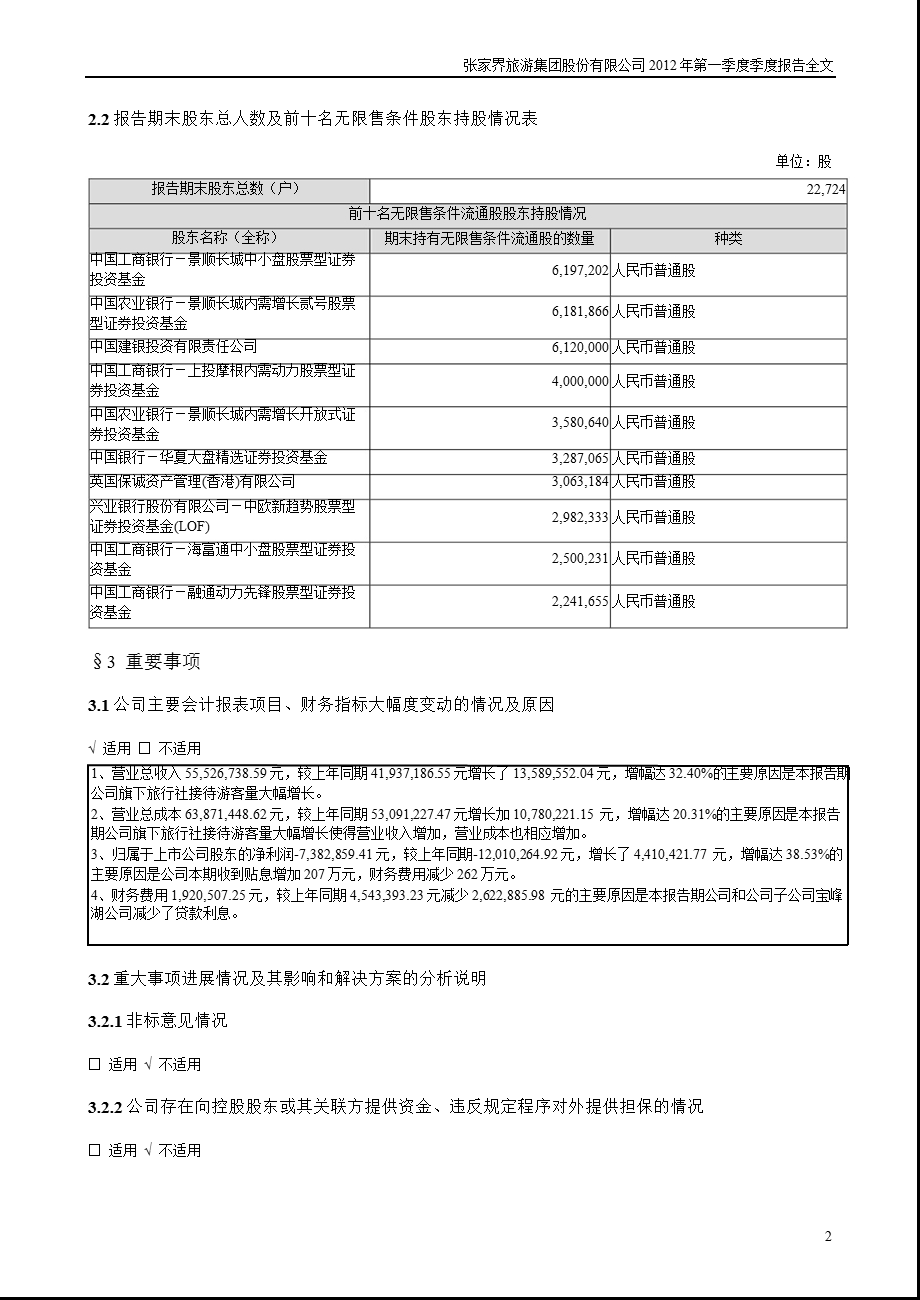 张家界：第一季度报告全文.ppt_第2页