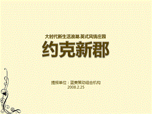 蓝美策动沈阳市大潘镇某地产项目前期营销报告.ppt