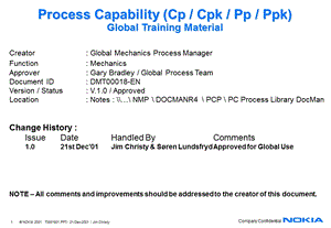 Nokia 生产过程控制全球培训教材.ppt