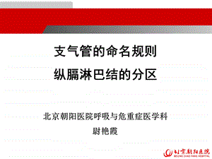 支气管的命名规则及纵膈淋巴结分区1029.ppt