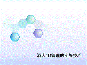 4d管理实施技巧.ppt