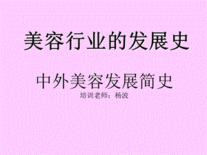 美容行业的发展史ppt^^.ppt