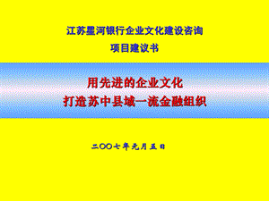 江苏星河银行企业文化建设咨询项目建议书..ppt