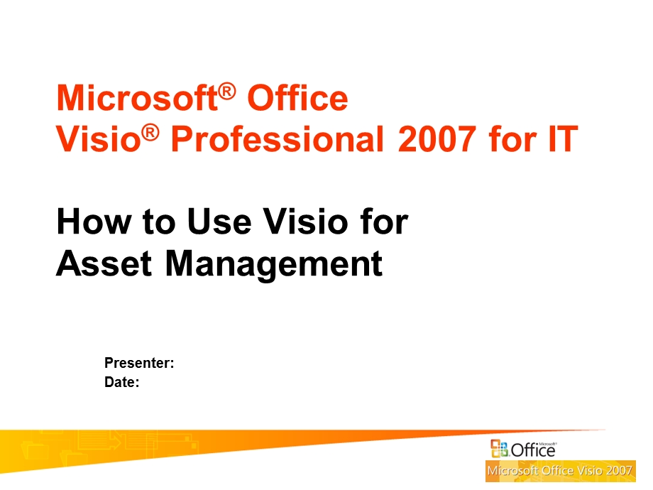 How to Use VisioPro for Asset Management.ppt_第1页