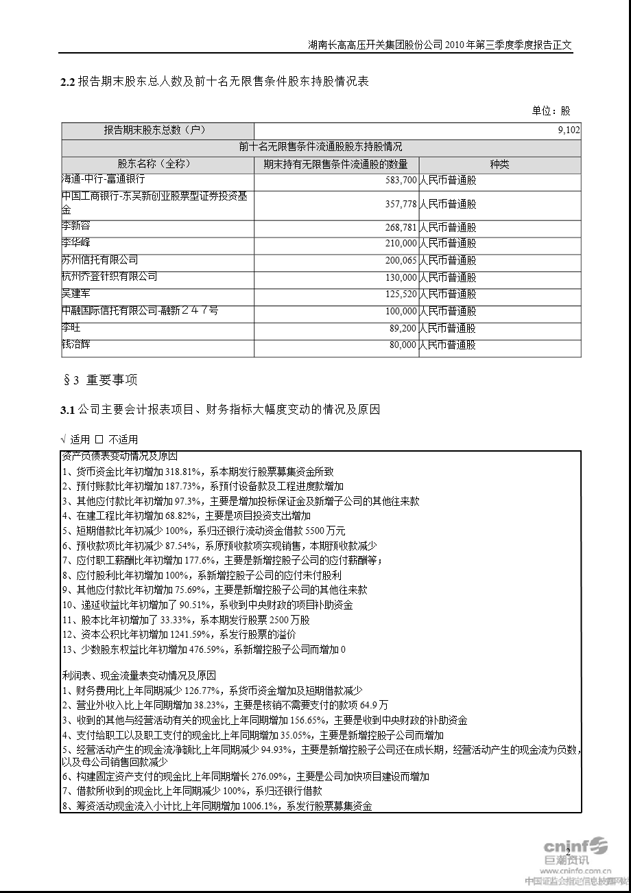 长高集团：第三季度报告正文.ppt_第2页