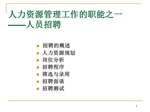 人力资源部门(hr)招聘选拔流程ppt【ppt】 1.ppt