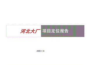 河北大厂项目定位报告.ppt