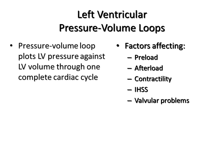 Left Ventricular PressureVolume Loops左心室压力容积环.ppt_第2页