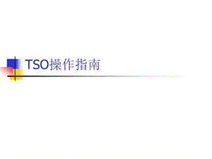 TSO操作指南.ppt