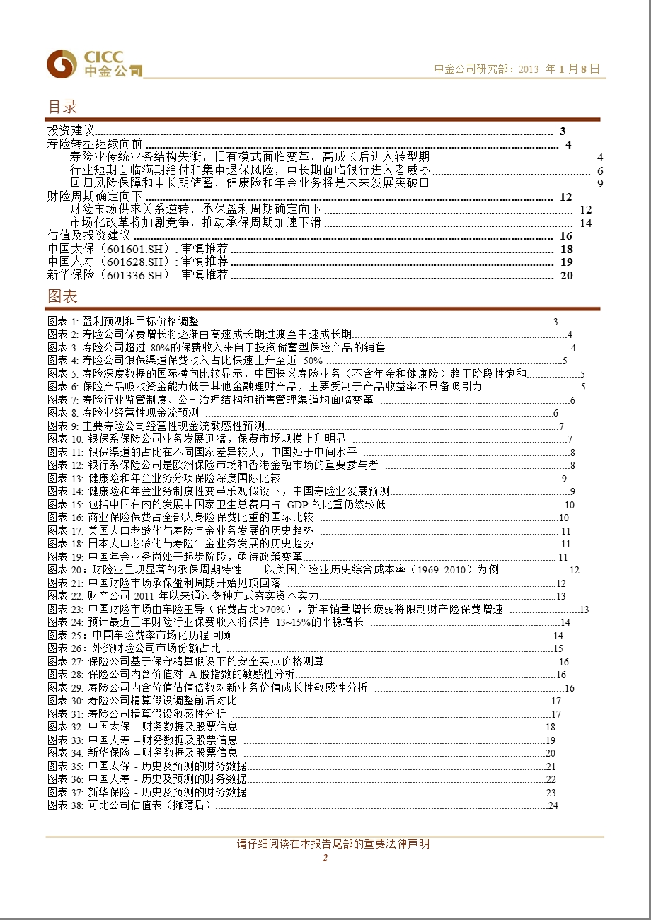 保险业投资策略：寿险转型继续向前财险周期确定向下0108.ppt_第2页