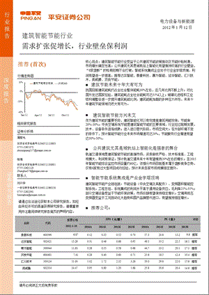 建筑智能节能行业深度报告：需求扩张促增长行业壁垒保利润0113.ppt