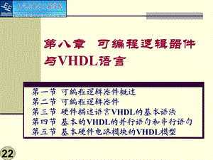 数电PPT电子教案第八章可编程逻辑器件与VHDL语言(简介).ppt