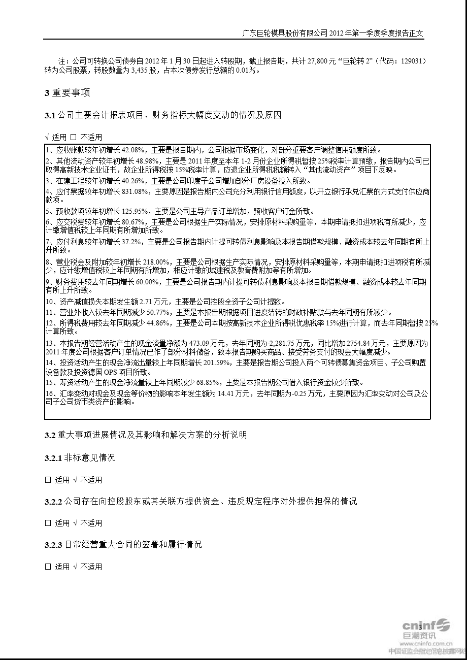 巨轮股份：2012年第一季度报告正文.ppt_第3页