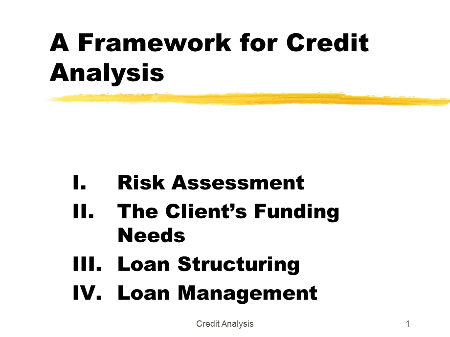 a framework for credit analysis加拿大著名咨询公司在建设银行的讲座4.ppt_第1页