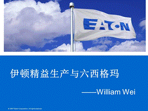 伊顿精益生产与六西格玛 (Eaton ELSS)（PPT） .ppt