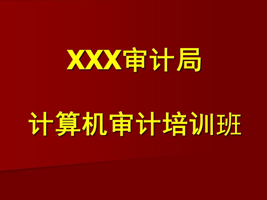 审计局计算机审计培训.ppt_第1页