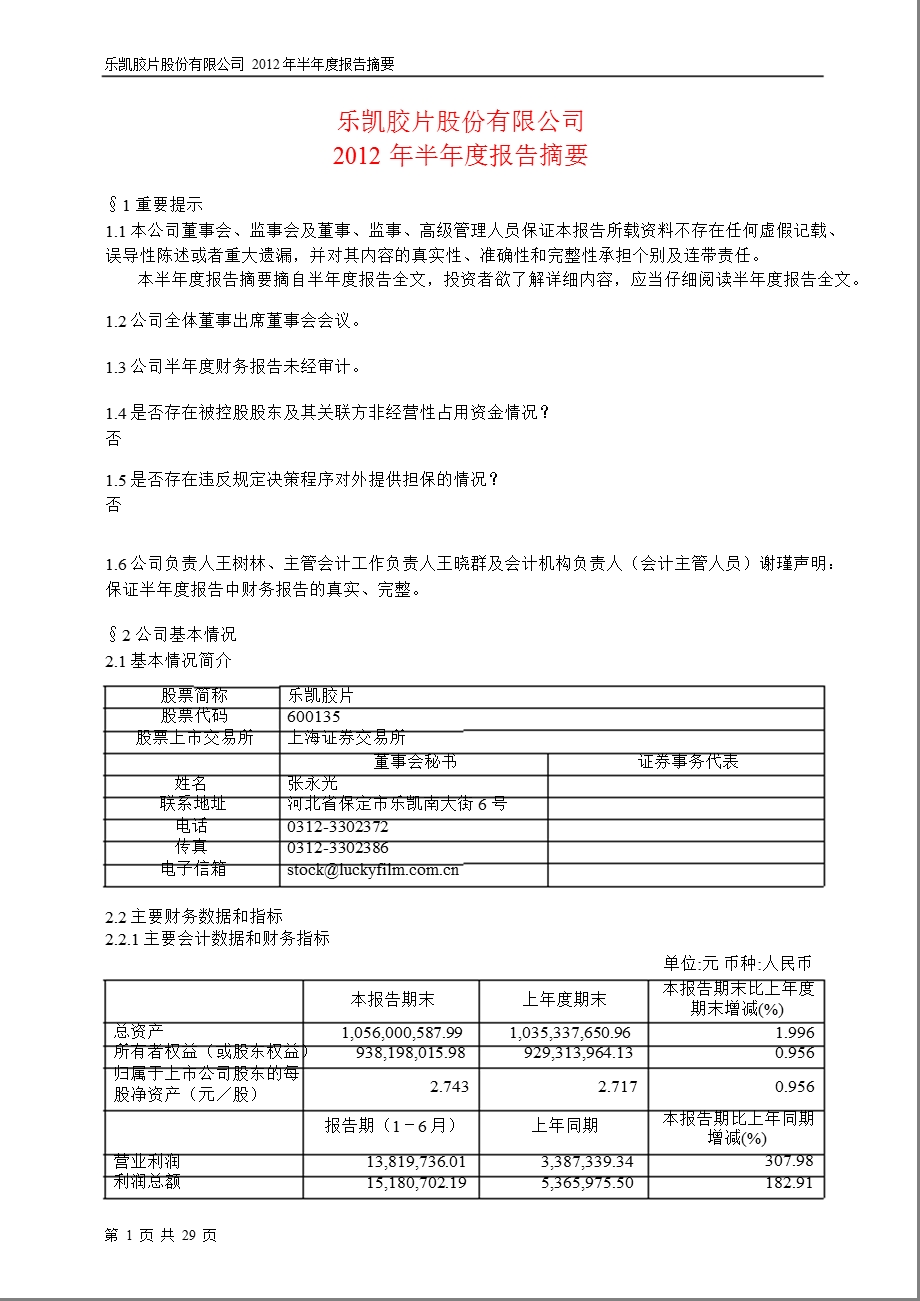 600135 乐凯胶片半报摘要.ppt_第1页