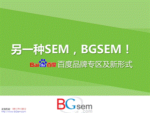 【广告策划PPT】百度品牌推广百度品牌专区介绍BGSEM.ppt