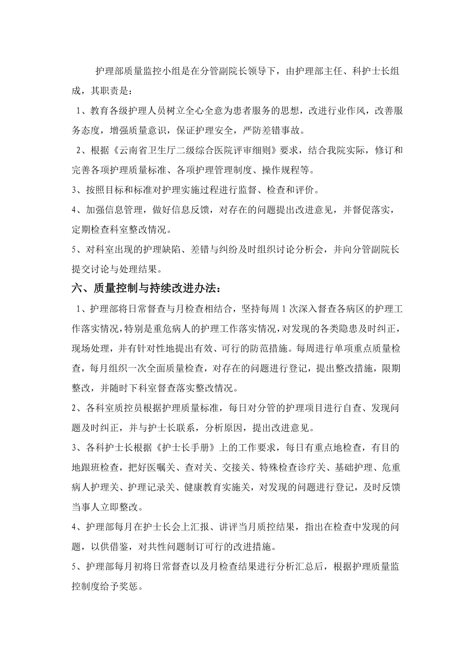 护理质量管理及持续改进方案.doc_第3页