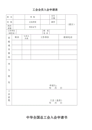 工会会员入会申请表.doc