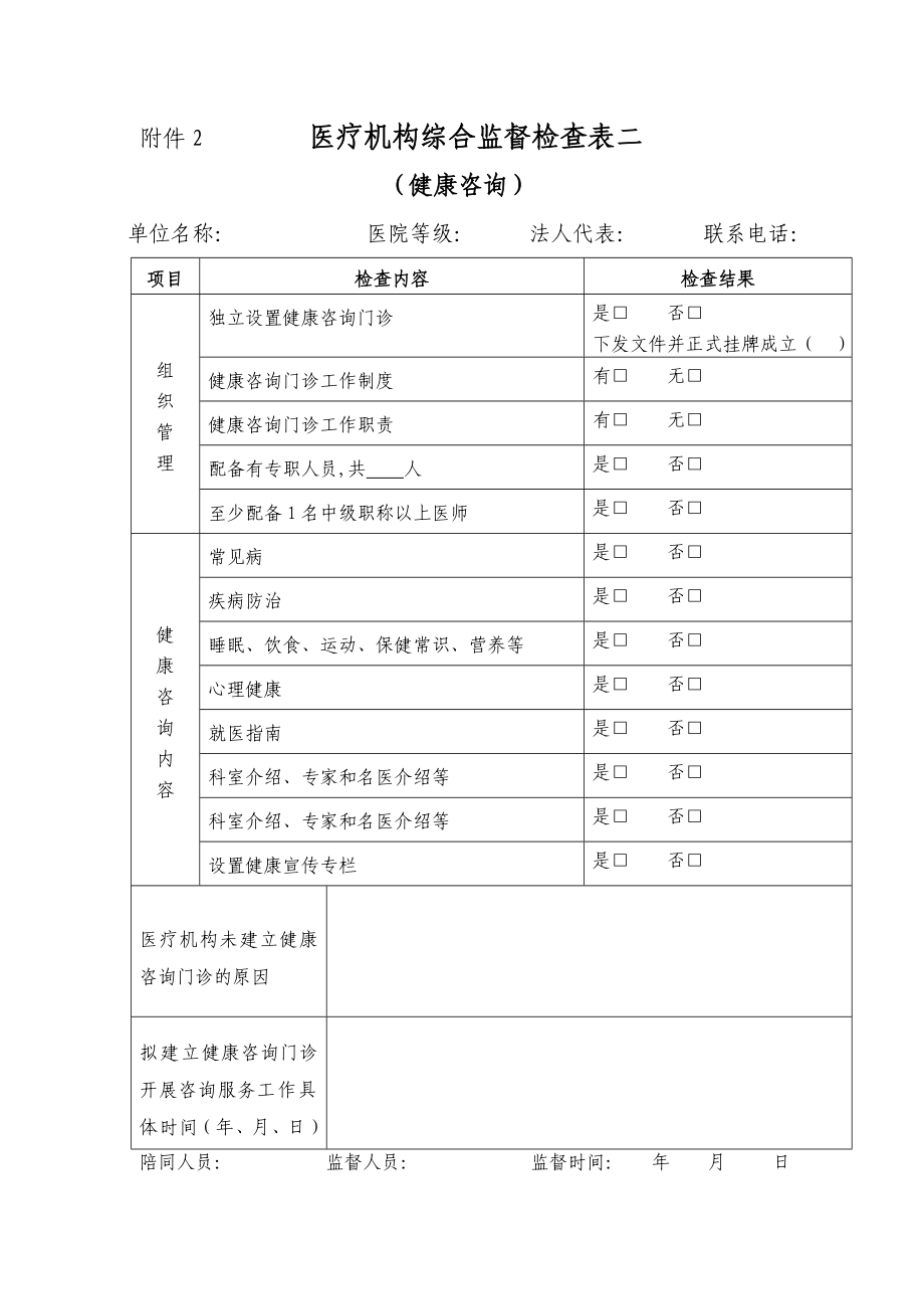 医疗机构综合监督检查表.doc_第3页