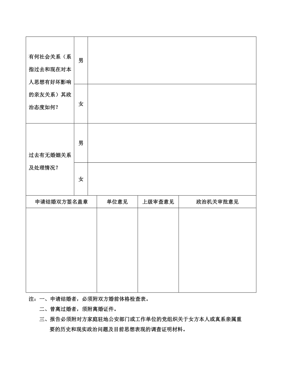 申请结婚报告表16K.doc_第2页