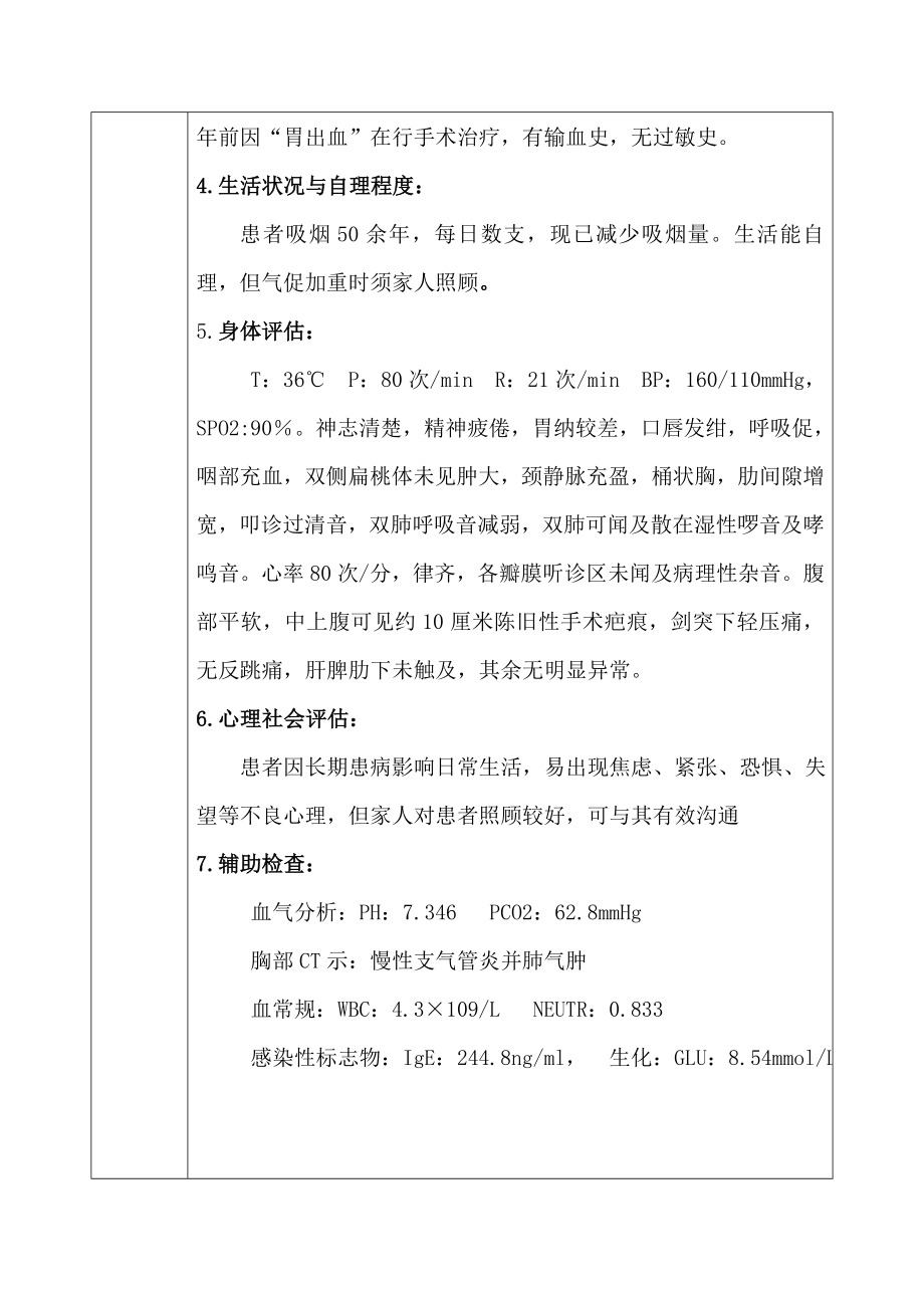 毕业设计慢性阻塞性肺疾病（copd）患者的护理计划.doc_第3页