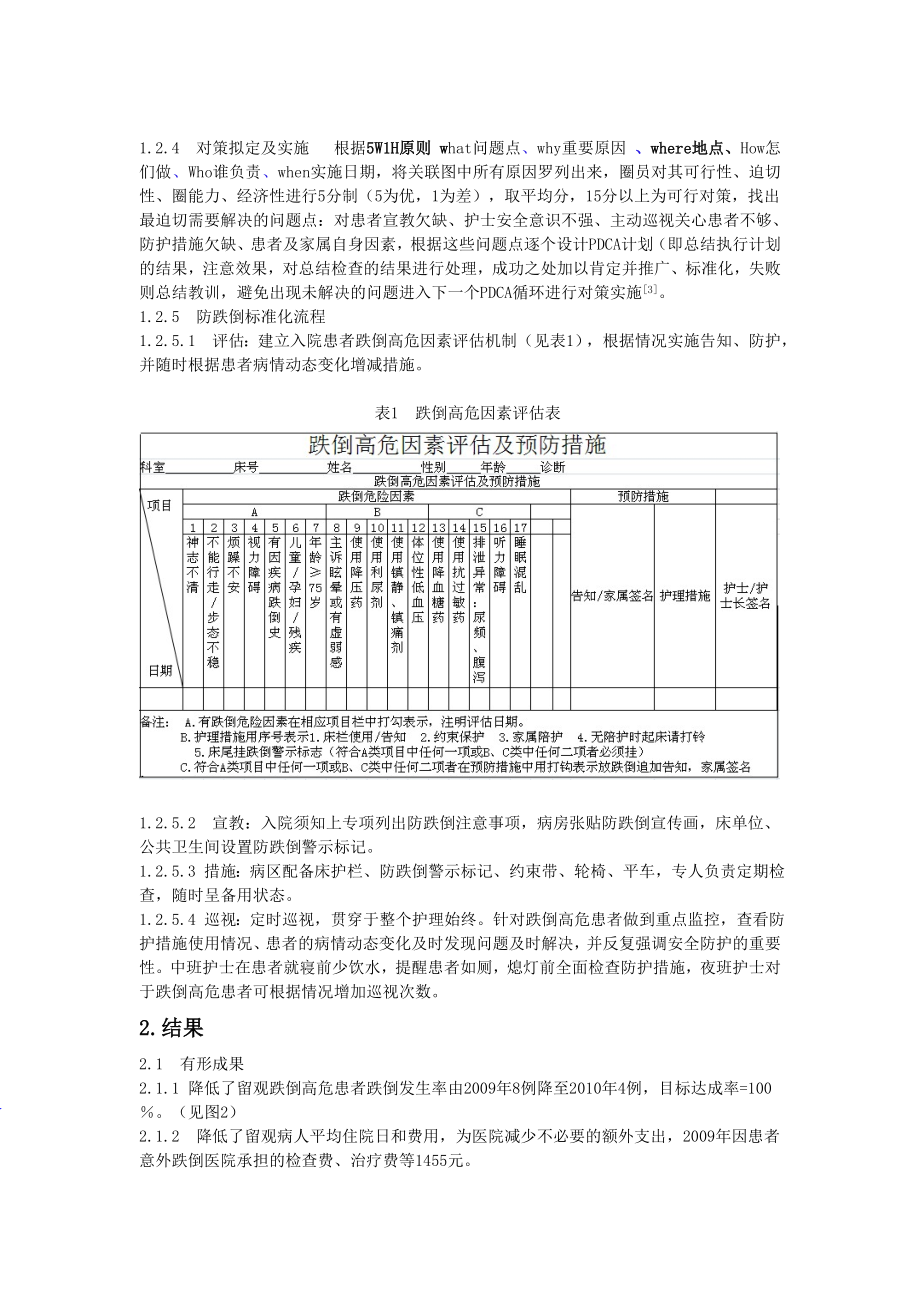 品管圈活动在降低患者跌倒发生率中的应用.doc_第3页