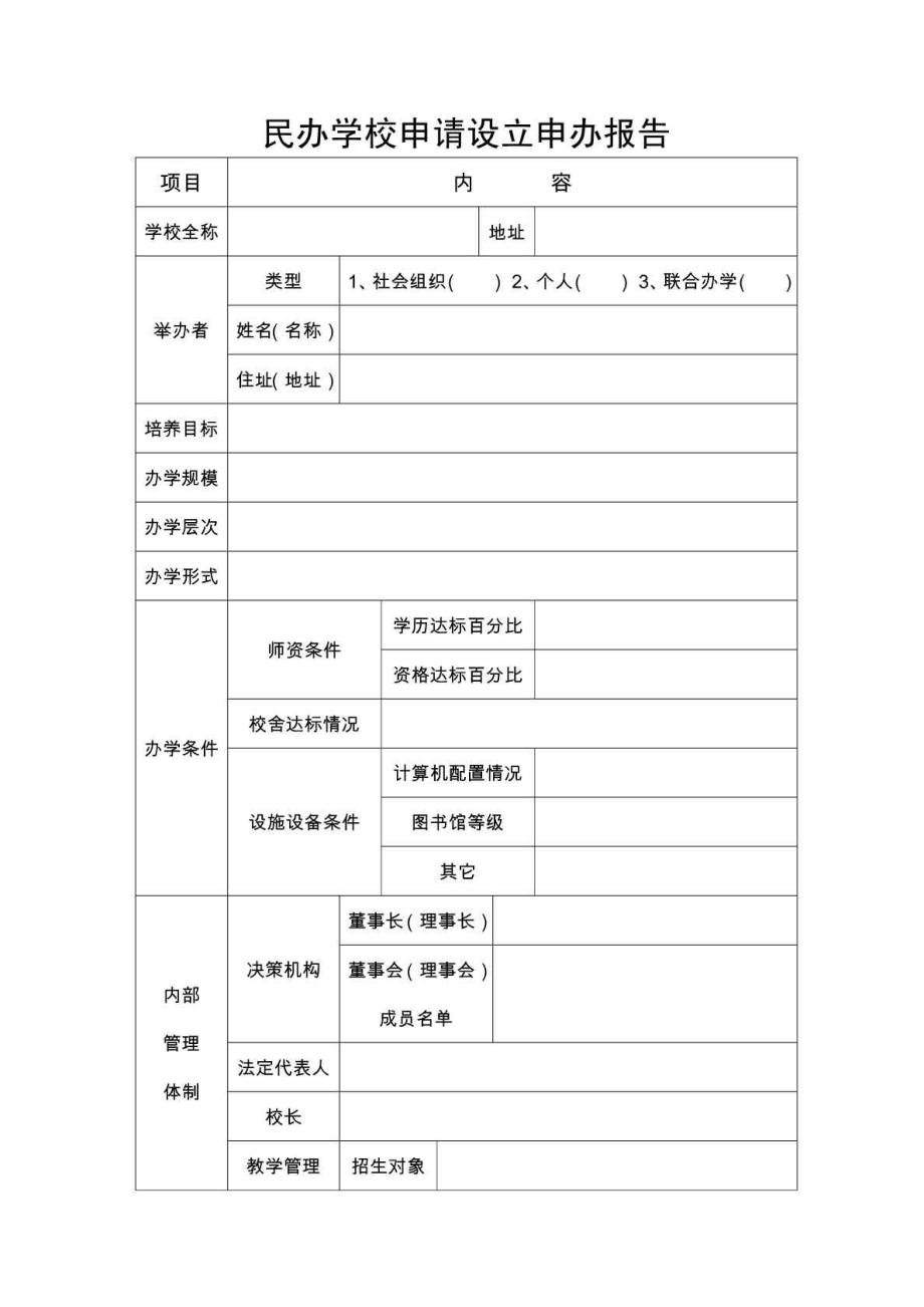 民办学校申请报告.doc_第1页