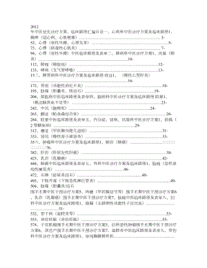 中医诊疗方案及临床路径汇编(上传).doc