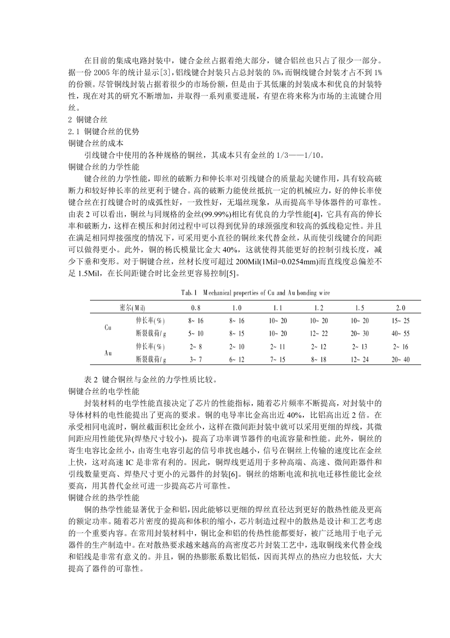 铜键合丝资料学习文献综述.doc_第2页