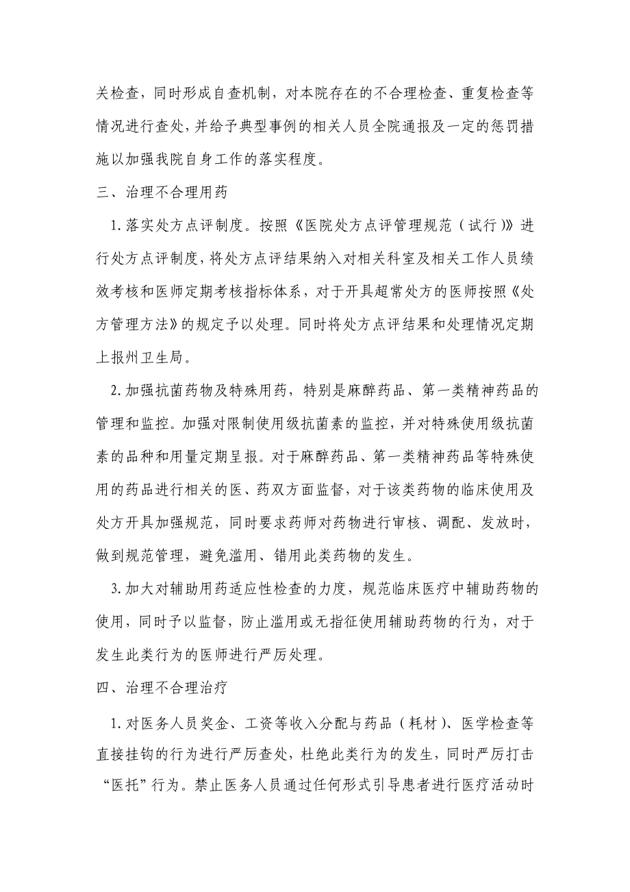 医院医疗服务不规范行为专项整治方案.doc_第2页