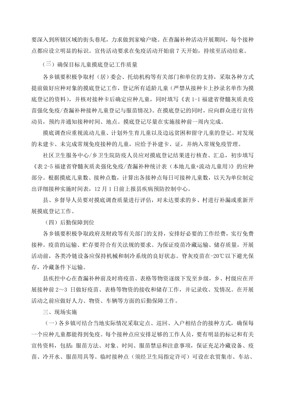 脊髓灰质炎疫苗查漏补种活动实施方案.doc_第2页