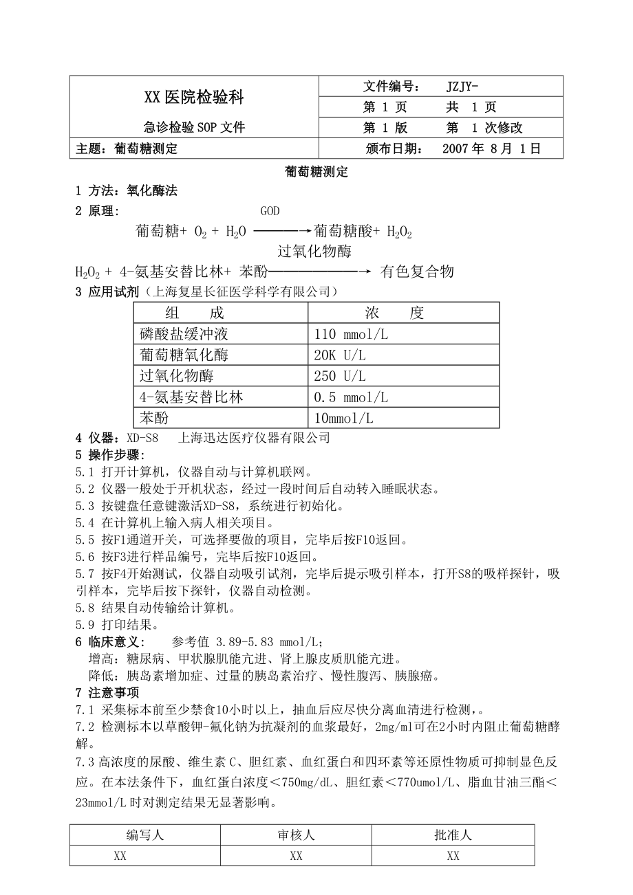 XX医院检验科急诊检验SOP文件.doc_第1页